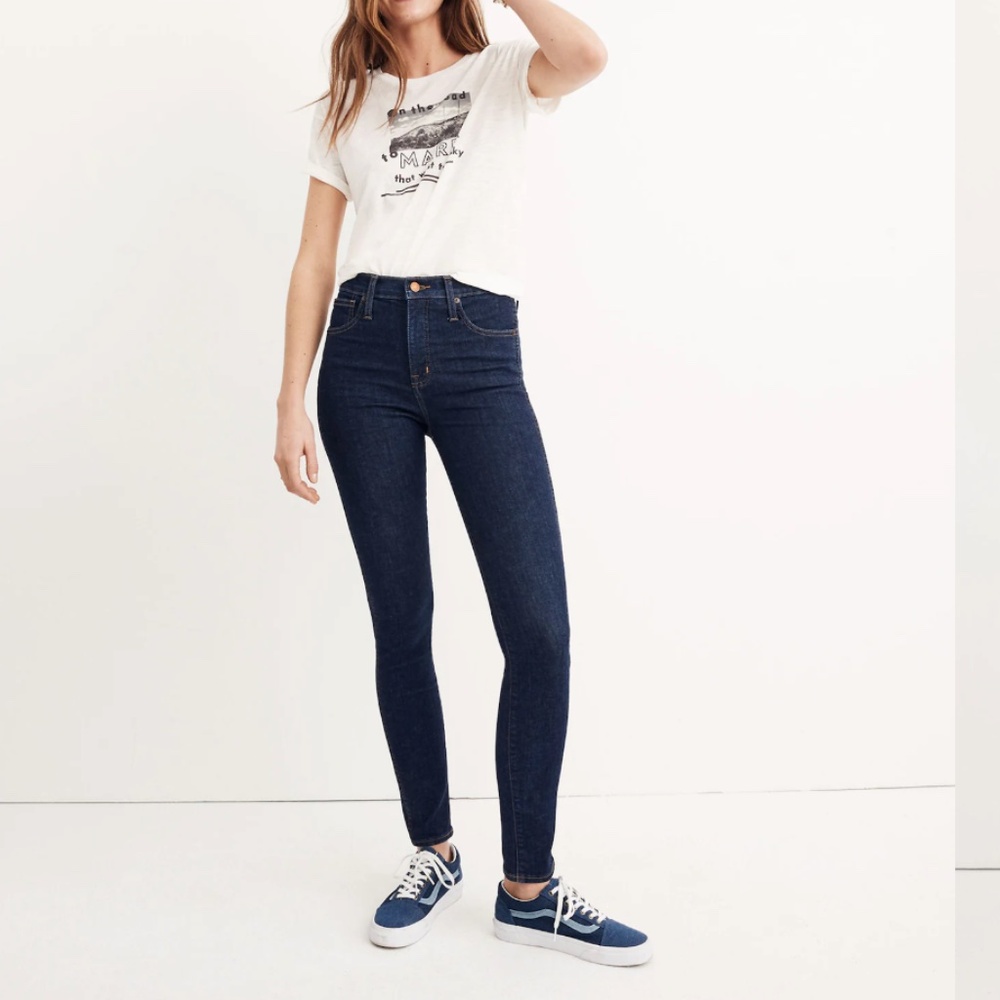 Madewell Tall 10" High-Rise Skinny Jeans in Lucille Wash, Size 28 Tall